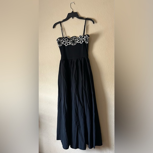 J. Crew Black crochet Mixy Dress with White Floral Detail - Picture 4 of 8